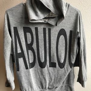FABULOUS crop sweatshirt with hood